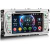 Erisin Android 16 8-Core 4GB+64GB 2 DIN Autoradio GPS Navigatore per Ford Focus Mondeo S-Max C-Max Galaxy 7 Lettore DVD IPS Schermo tattile Supporti Bluetooth 5.0 CarPlay Android Auto WiFi DSP CANbus