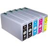 BELLIVESTORE 5 Cartucce d'inchiostro compatibile per Epson WF-5620DWF WF-5110DW WF-5690DWF WF-5190DW WF-4630DWF WF-4640DTWF T7901 T7902 T7903 T7904