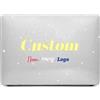 AESTHESTIFY Compatibile con MacBook Air 13 M5 2026 A3449, 2025, 2024, 2023, 2022 M4 A3240 M3 A3113 M2 A2681, custodia trasparente bling, custodia protettiva rigida in plastica personalizzata con logo