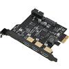 Bewinner 5 Porte da PCIE a USB 3.0 HUB, da PCIE a 3xUSB 2xUSB C Scheda di Espansione, Controller Esterno da 5 Gbps PCI Express Extender Adapter Card per XP, 7, 8, 10 per Linux