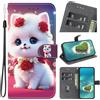 YKTO for Realme C61/C63 Cover Flip case Libro in Pelle PU Custodia Portafoglio Motivo Colorato Magnetica Booklet Telefono Flip Caso Cover per Realme C61/C63,Matrimonio Gatto bianco