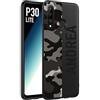 CUSTOMIZZA - Custodia cover nera morbida in tpu compatibile per Huawei P30 LITE camouflage mimetico militare personalizzata nome