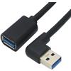 YIGZYCN Cavo di prolunga USB 3.0 a 90 gradi a forma di L maschio a femmina cavo USB di collegamento per spazi ristretti e dispositivi montati a parete Adattatore USB maschio a femmina