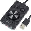 Reagle Scheda audio USB esterna - 48 kHz/16 bit audio, connettori jack da 3,5 mm, Plug & Play, controllo del volume, microfono e cuffie, compatibile con Windows, Mac OS, Linux