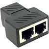 ZOREI Splitter Ethernet 2 Porte, Sdoppia Cavo LAN, Sdoppiatore Ethernet, Connettore Adattatore RJ45 Femmina Femmina