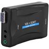 Elprico Convertitore da VGA a SCART, Adattatore Convertitore Audio Video USB con Telecomando Adatto per TV con Interfaccia SCART