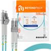 BEYONDTECH Cavo Fibra Ottica LC a SC OM3 Multimodale Duplex (1 Metro) - Cavo di Fibre Ottiche UPC/UPC - 50/125 (LSZH)