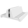 Generic Supporto verticale per computer portatile, supporto regolabile per laptop, supporto per tablet, supporto piatto sicuro per tablet, supporto da scrivania per notebook (bianco)