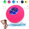 LLELEMAMO Integralz Shower Speaker, Integralz Speaker, Bathroom Waterproof Wireless Bluetooth Speakers with LED Light, Mini Bluetooth Shower Speaker Waterproof Suction, for Bathroom And Outdoors (Pink)