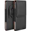 moex Custodia Plug Case per Xiaomi Redmi Note 13 (4G), con clip per cintura, in pelle PU, da inserire in pelle, colore: Nero