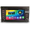 erisin 8 Core 4GB 64GB Android 14 Autoradio GPS Navigatore per Porsche Cayenne Supporto Wireless Carplay Android Auto DSP Bluetooth 5.0 Wifi 4G DAB+ TPMS Schermo tattile