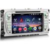 Erisin 8-Core 4GB+64GB Autoradio Android 16 GPS Navigatore per Ford Galaxy C-MAX Focus Mondeo S-MAX 7 pollici Schermo Supporto Bluetooth CarPlay Android Auto WiFi 4G DSP CD DAB+ USB RDS OBD2 Canbus