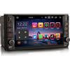 Erisin 7 pollici 8-Core 4GB+64GB Android 14 Autoradio Bluetooth GPS Navigatore per Toyota Hilux RAV 4 Corolla Prado Vios Land Cruiser Supporta CarPlay senza fili Android Auto DSP WiFi FM RDS USB OBD2