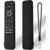 Hesupy Custodia in silicone per telecomando Sony RMF-TX810U RMF-TX811U RMF-TX910U telecomando, antiurto, antiscivolo, custodia protettiva con cordino (nero)