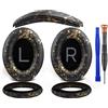 SOULWIT Kit di Ricambio per Cuscini Auricolari + Fascia + Copripadiglioni in Silicone, per Bose QuietComfort 45 (QC45)/QuietComfort SE (QC SE)/Nuove Cuffie Wireless Over-Ear-Nero Oro