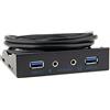 H&D HYALINE & DORA Sconosciuto 3.5 Floppy bay Internal 20Pin to 2 Port USB 3.0 HUB And HD Audio 3.5-in PC Floppy Front Panel Kimisohand