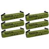Electron 6x Batteria ricaricabile Ni-Mh Ministilo AAA 1,2V 1000mAh 1Ah con linguette lamelle terminali a saldare per pacco pacchi batteria 45x11mm 11x45mm