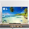Hixingo Copertura Antipolvere per TV,Motivo Spiaggia Sabbiosa 3D Copri Televisore 32-80inch Copertura Televisore Cover TV Copri TV Protezione TV Custodia Protettiva TV (40-43inch,Stella marina)