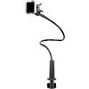 Odoukey Supporto per telefono a collo di cigno Supporto per telefono da letto regolabile con clip antiscivolo, da scrivania portatile universale, nero