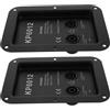 BESPORTBLE Piastra Terminale in Ferro per Scatola di Giunzione Altoparlanti 2 Pezzi, Connettore a Morsetto per Cavi Subwoofer, Compatibile Stage Box 612, per Installazione Audio