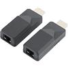 Goshyda Ricevitore Trasmettitore HDMI Wireless, Kit Extender HDMI, Plug And Play 165ft Cat5 Cat6 Ethernet RJ45 a HDMI Extender per Proiettore Monitor HDTV