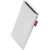 fitBAG Rock Bianco per Onyx Boox Palma 2 Custodia per cellulare in tessuto con imbottitura in microfibra | Accessorio con funzione di pulizia | Made in Germany