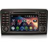 Erisin 7 pollici 8-Core 4GB+64GB Android 16 Autoradio Bluetooth GPS Navigatore per Mercedes Classe ML W164 Classe GL X164 Supporto CarPlay senza fili Android Auto WiFi 4G DAB+ RDS FM Canbus DSP DVD