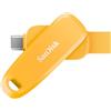 SanDisk SDDDC6-256G-G46YD - Chiavetta USB 2 in 1 per smartphone, tablet e computer, 256 GB, con connettori USB Type-C e tipo A, narciso giallo