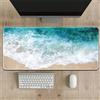 Treer Tappetino Mouse XXL/XL, Tappetino Scrivania Gaming Grande Mouse Pad con Base Antiscivolo Tappeto Scrivania con Bordi Cuciti per Computer, PC, Laptop (Spiaggia Mare,400 * 900 * 2mm)