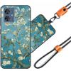 JEZSTHAI Cover Compatibile con Motorola Moto G54 Custodia in Silicone TPU Morbido con Cordino/Laccio Tracolla Cellulare,Antiurto AntiGraffio Protettiva Bumper Case con Disegno Motivi,Cover*A10