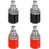 QUARKZMAN 4 Pcs Banana Jack, 24A 6 x 4mm Banana Femmina Da Pannello Presa Jack, Adattatore Per Banana Plug Connettori, Rosso&Nero