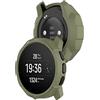 SMYAOSI Custodia protettiva Compatibili con Suunto 9 Peak Pro/Suunto 9 Peak, in silicone con custodia in TPU per trasporto e custodia in vera pelle, antiurto, per Suunto 9 Peak Pro (2 Pezzi Verde)