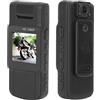 Goshyda Telecamera Corpo L11, Mini Telecamere Indossabili HD 1080P con Visione Notturna IR, Obiettivo Ruotabile di 180 °, Bodycam della Polizia con Schermo da 1,54 Pollici per Incontrare