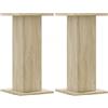 vidaXL Supporti Altoparlanti 2 pz Rovere 30x30x40 cm in Multistrato, stand per altoparlanti, supporto per altoparlanti da tavolo, supporto per altoparlanti surround