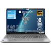 HP 250 G9 Notebook 2024 Ultra Silenzioso, RAM 8GB, SSD 256GB, Display FullHD 15.6, Intel N6000 4 Core da 3,3 GHz, tastiera retroilluminata, touch id, Win 11 Pro, Libre office, pronto All'uso