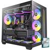 EMCA4 Computer Gaming PC Assemblato Ultra 7 265k 20core 5,5Ghz- RX 9070XT 16GB - M.2 1TB nvme Gen4 - Ram 32GB DDR5 6000mhz XMP - Z890 WIFI - 10 Ventole ARGB - Dissipatore Liquido 360mm - Windows 11