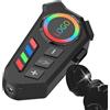 Generico Cuffie Per Casco Da Moto,Intercomunicatore Motociclistico | Con Luci Colorate Antirumore Assistente Vocale Auricolare Impermeabile Per Ciclismo Escursioni In Moto