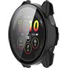 xhKJO Silicone Cover per Garmin Forerunner 165/165 Music Custodia Case, Morbida Plating TPU Case Skins Copertura Resistente Shell, Watch Shell per Garmin Forerunner 165 /Forerunner 165 Music (nero)