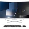 SIMPLETEK All in One AiO 27" FHD Curvo Windows 11 i5 fino 2,30 GHz 16 GB RAM 960 GB SSD Mouse Tastiera Wireless inclusi Webcam PC Gaming Curved Streaming Casa Lavoro Computer per Ragazzi