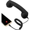 Generico Cornetta Con Cavo per Cellulare | 20*6*3 Cm Tipo-C Ricevitore Telefonico Retro | Adattatore Da Telefono Cellulare a Telefono Fisso | Accessoriy per Telefoni Classici per Ufficio, Viaggio, Cucina