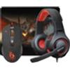 Defender Set di cuffie da gioco, mouse e tappetino per il mouse 3 in 1