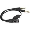 Akozon Cavo Adattatore per Cuffie Aeronautiche per Airbus, GA Dual Plug 5 Pin Cuffie da Pilota a Cuffie GeneraliXLR Cuffie Pilota XLR Cuffie con