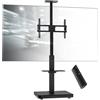 XTRARM Elite mobile supporto TV elettrico per 40-86 max. 60 kg, sollevatore TV motorizzato con regolazione continua dell'altezza tramite telecomando, max VESA600x400, con ripiani e ciabatta elettrica
