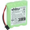 vhbw Batteria compatibile con Sony KX-TC1500, KX-TC1501, FF901, FF950, KX-TC1493CB, KX-TC1493CW, BP-T18, BP-T24, FF5000, FF5500 (1300mAh, 3,6V, NiMH)