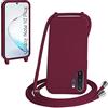 WenBaby Cover Compatible con Samsung Galaxy Note 10 Plus,Cellulare Girocollo Custodia con Cordino TPU Corda Silicone Case Bumper per Samsung Galaxy Note 10 Plus Custodia, Rosso