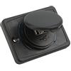 Caiqinlen Adattatore per auto a ricarica rapida, caricabatterie per auto con cappuccio antipolvere impermeabile universale ignifugo con LED per da 12‑24 V, camion, camper