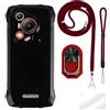 ESACMOT ESCAMOT [4 in 1] Custodia Compatibile con Blackview BL7000 con Lanyard, Cinturino da Polso e Anello, Cover Anti-Caduta Kit da Viaggio Sicuro (set rosso)