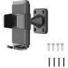 Eawfgtuw Supporto da parete regolabile per smartphone, larghezza 5,7-9,7 cm, rotazione a 360°, struttura in ABS, installazione sicura con viti forate per mani stabili, visualizzazione