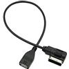 Fictory Cavo adattatore AMI MMI AUX, Adattatore cavo interfaccia musicale, Interfaccia musicale USB AMI MMI Adattatore cavo AUX MP3 per A3 S4 A5 S5 A6 S6 A7 A8 Q5 Q7 R8