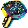 Generico Fm Transmitter for Car - Wireless Radio Adapter with Led Display | Duals Usb Fast Charging Port, Bluetooths Receiver for Auto Music Streaming, Phone Pc Connection, Road Trip Hands-Free Calling, ABS